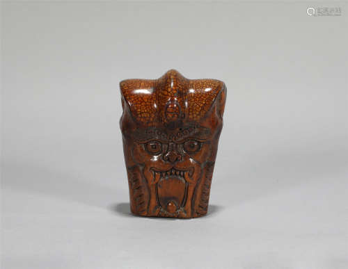 Carved Organic Material Ornament Qing Style