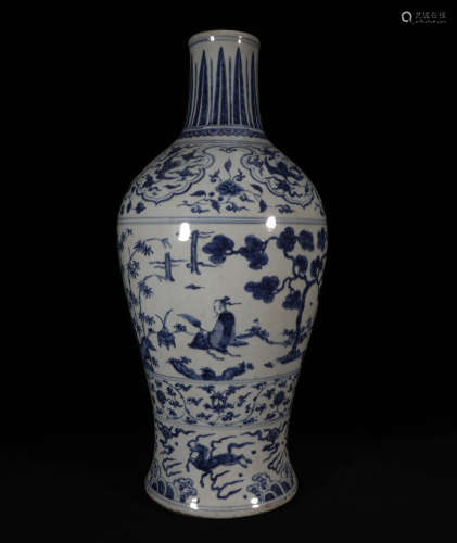 Blue and White Meiping Ming Style