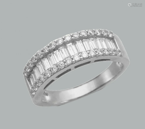 NEW 14K WHITE GOLD LADIES CZ RING BAND ROUND BA…