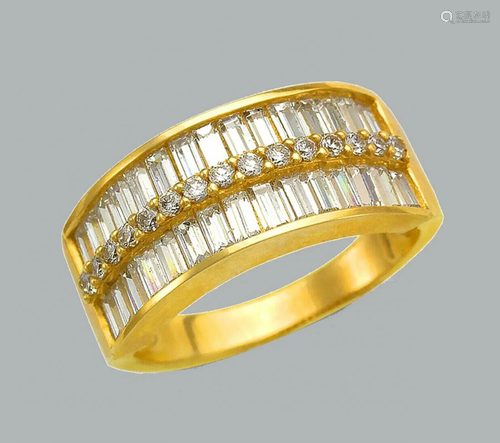 NEW 14K YELLOW GOLD LADIES CZ RING BAND ROUND BA…