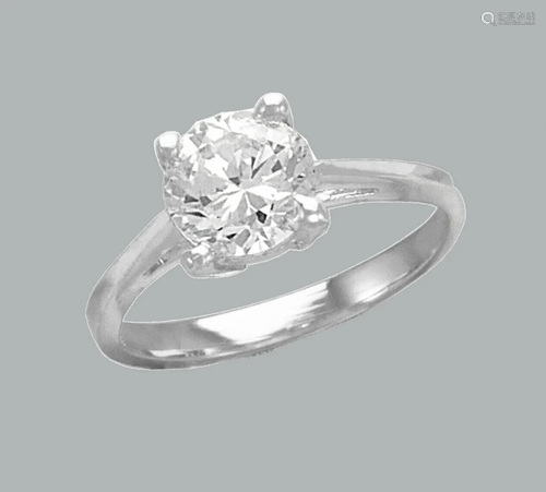 NEW 14K WHITE GOLD LADIES FANCY CZ SOLITAIRE RING