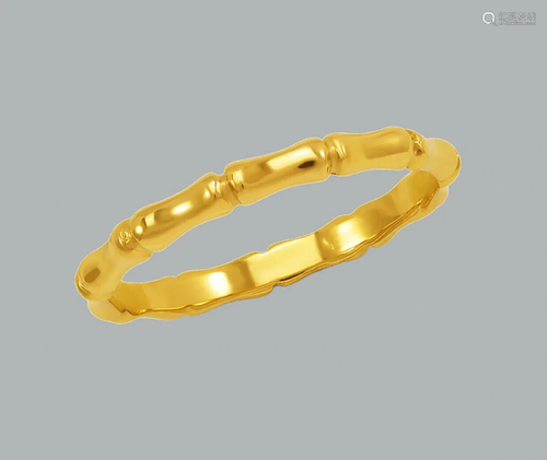 NEW 14K YELLOW GOLD LADIES RING BAND BAMBOO 2mm