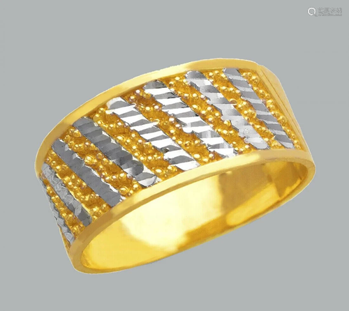 NEW 14K TWO TONE GOLD LADIES FANCY RING