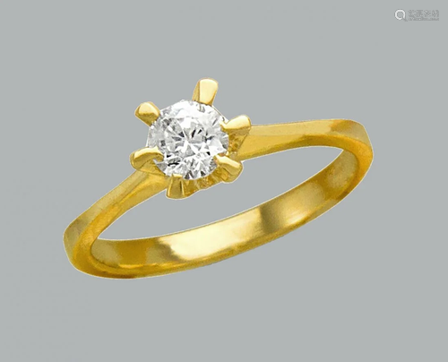 NEW 14K YELLOW GOLD LADIES FANCY CZ SOLITAIRE RING