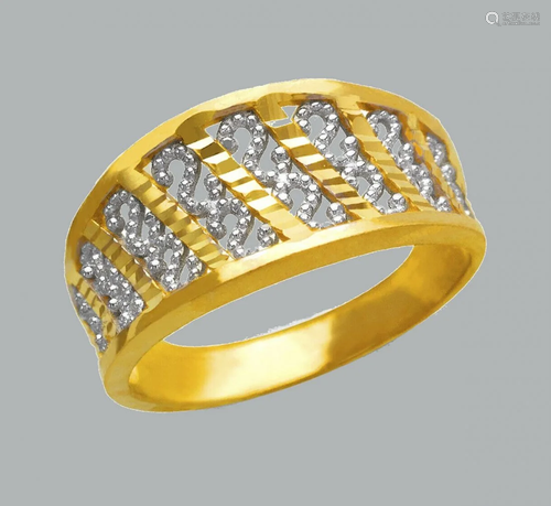 NEW 14K TWO TONE GOLD LADIES FANCY RING