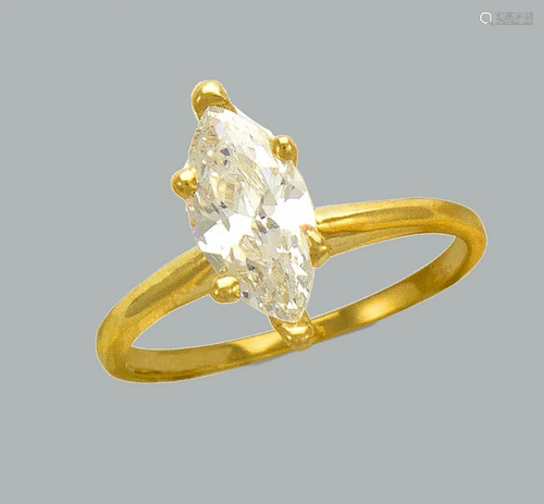 14K YELLOW GOLD CZ SOLITAIRE ENGAGEMENT RING MA…