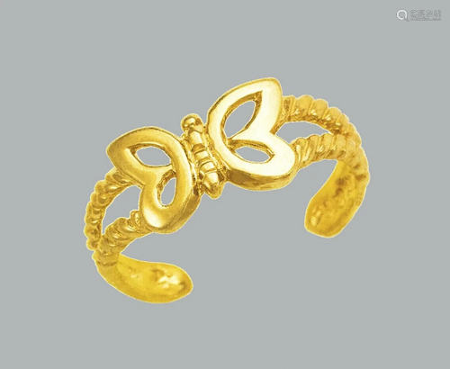 NEW 14K YELLOW GOLD LADIES KNUCKLE TOE RING BUTTER…