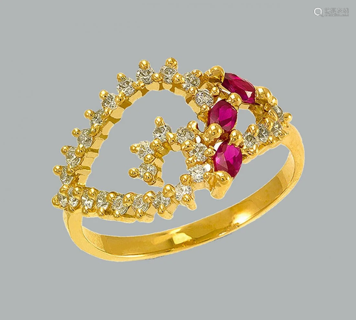 NEW 14K YELLOW GOLD LADIES FANCY CZ RING