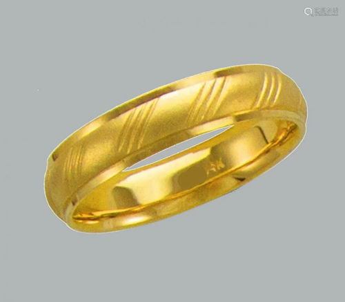 14K Y/ GOLD WEDDING BAND RING COMFORT FIT 5mm SIZ…