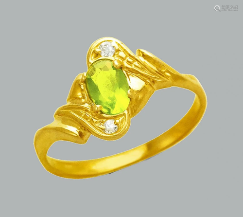 NEW 14K YELLOW GOLD LADIES FANCY CZ RING