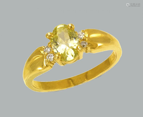 NEW 14K YELLOW GOLD LADIES FANCY CZ RING