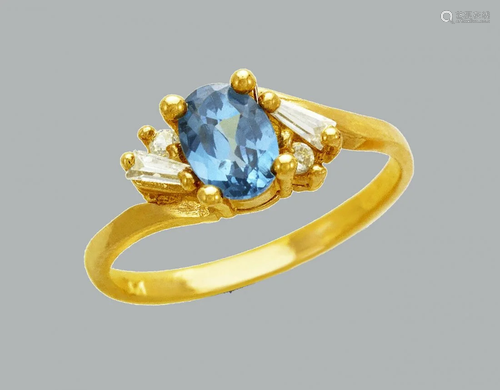 NEW 14K YELLOW GOLD LADIES FANCY CZ RING