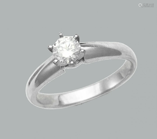 14K WHITE GOLD CZ SOLITAIRE RING ENGAGEMENT 3mm