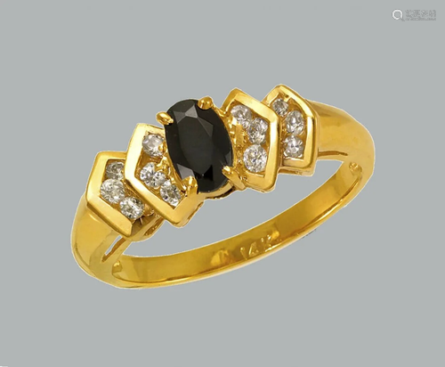 NEW 14K YELLOW GOLD LADIES FANCY CZ RING