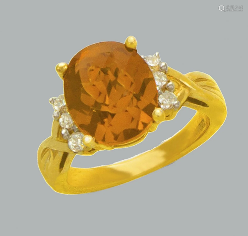 NEW 14K TWO TONE GOLD LADIES CZ COCKTAIL RING