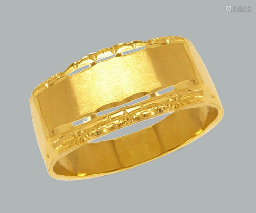 NEW 14K YELLOW GOLD MENS NUGGET RING BAND