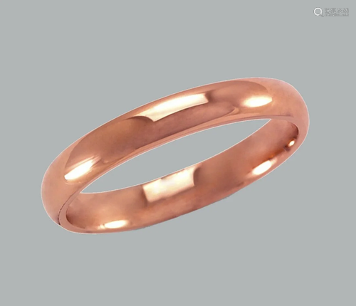 14K ROSE GOLD WEDDING BAND RING COMFORT FIT 2mm SIZ…