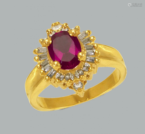 NEW 14K YELLOW GOLD LADIES FANCY CZ RING