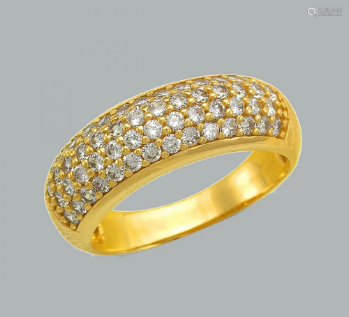 NEW 14K YELLOW GOLD LADIES FANCY CZ RING BAND PAVE…