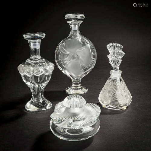 Marie-Claude Lalique; Marc Lalique, Four bottles, 1970s