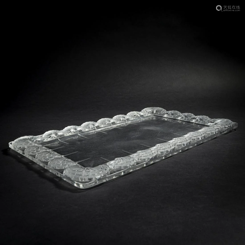 René Lalique, 'Oeillets' tray, 1936