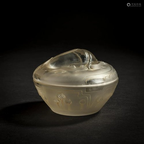 René Lalique, 'Scarabée' cream jar for