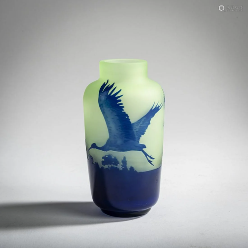 Paul Nicolas, Nancy, 'Grues' vase, 1918-20