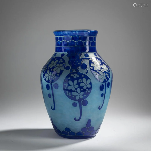 Schneider, Épinay-sur-Seine, 'Azurettes' vase,