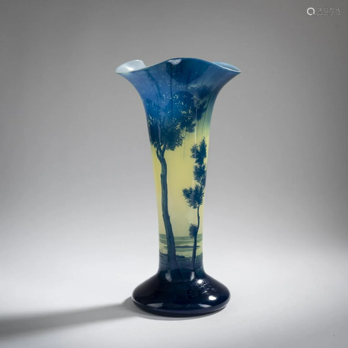 Paul Nicolas, Nancy, 'Paysage' vase, 1919-25