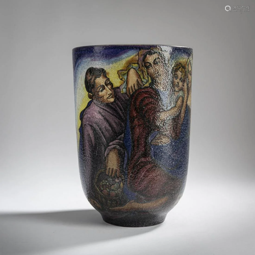 Bruno Riedel, Steinschönau, Vase, 1940s