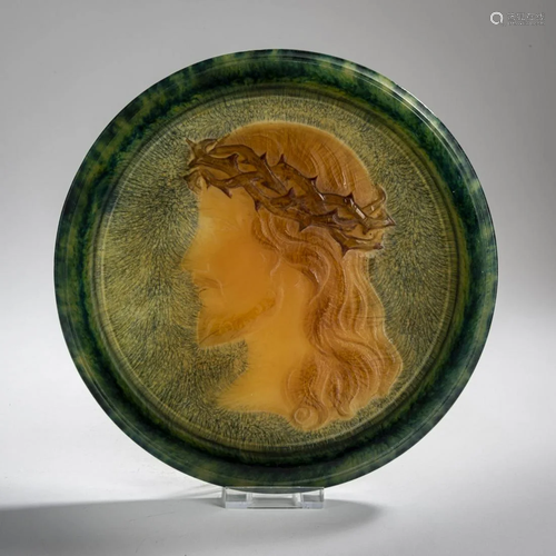 Amalric Walter, Nancy, 'Christ' plaque, c. 1925