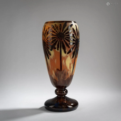 Schneider, Épinay-sur-Seine, 'Cocotiers' vase,