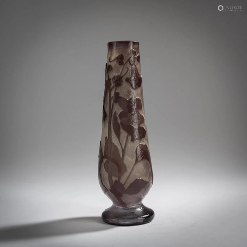 Henri Muller, Croismare, 'Liserons' vase, c. 1900