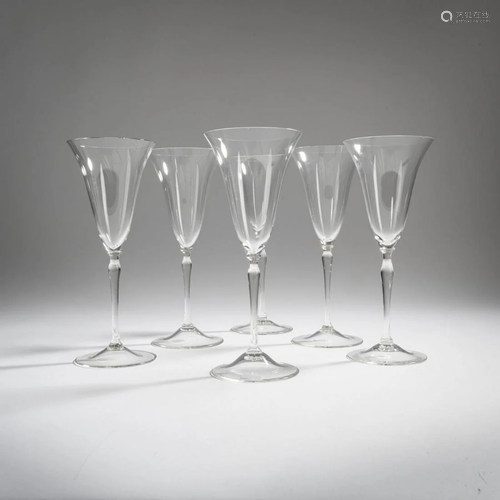 Germany, Six champagne glasses, 1931