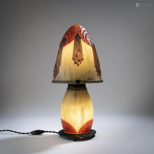 Gabriel Argy-Rousseau, 'Fruits tropicaux' table light,