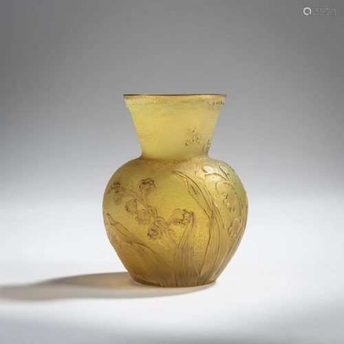 Daum Frères, Nancy , Small 'Muguet' vase, c.