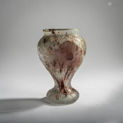 Daum Frères, Nancy, 'Pavots' vase, c. 1900