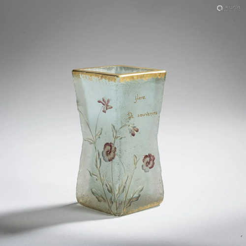 Daum Frères, Nancy , 'Flore de Souvenirs' vase,