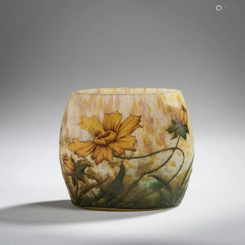 Daum Frères, Nancy, 'Arnica' vase, c. 1910