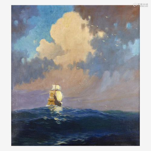 John Whorf (American, 1903–1959) Galleon at Sea,