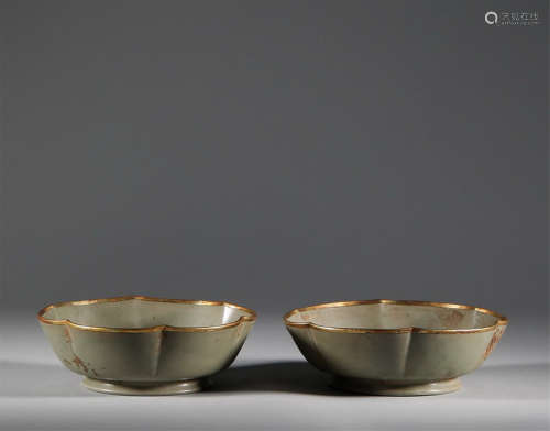 Song Dynasty Silver Packet Sunflower Dish Pair