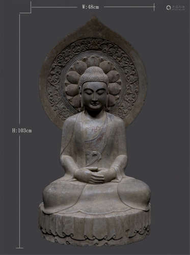 The Northern Wei Dynasty - Bluestone Sitting Buddha
