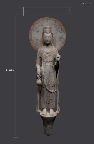 Northern Qi Stone Carving Standing Buddha