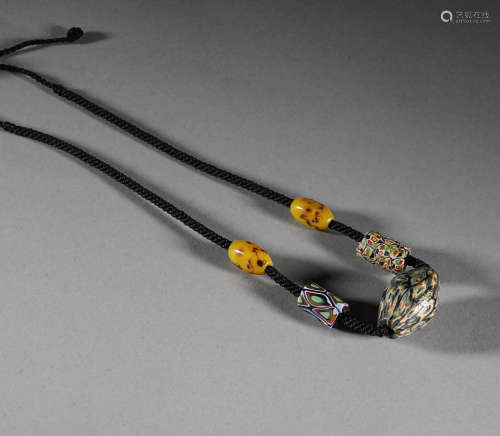 Han Dynasty - A Set of Colored Glaze Beads