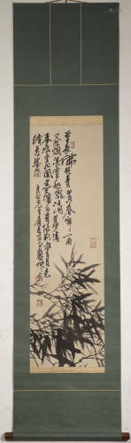 Pan Tianshou - Bamboo Hanging Scroll on Paper