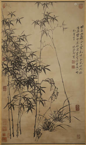 Zheng Banqiao - Bamboo Hanging Scroll on Paper