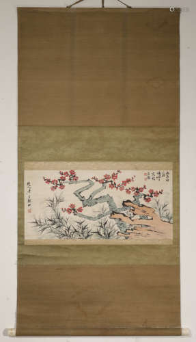 Tang Yun - Flowers Hanging Scroll on Paper