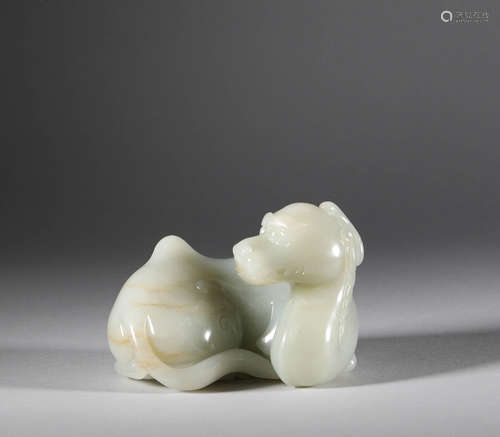 Qing Dynasty - Hetian Jade Beast