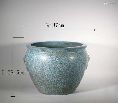 Qing Dynasty - Furnace-Jun Glaze Painting Cylinder