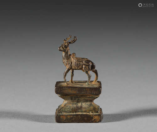 Yuan Dynasty - Bronze Deer Ornaments